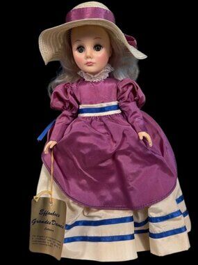 Effanbee Grandes Dames Nancy Doll 11” 1984 w Tag Hat Stand USA Vintage